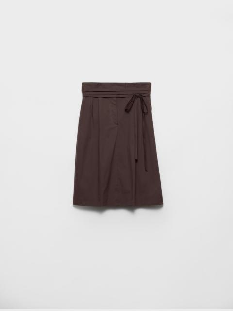 Poplin wrap skirt
