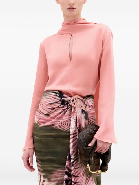 Gaby keyhole-neck blouse