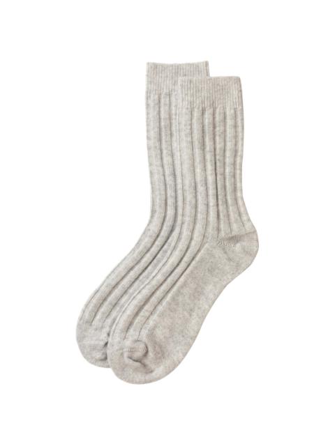 Men's Grey Cashmere Lounge Socks