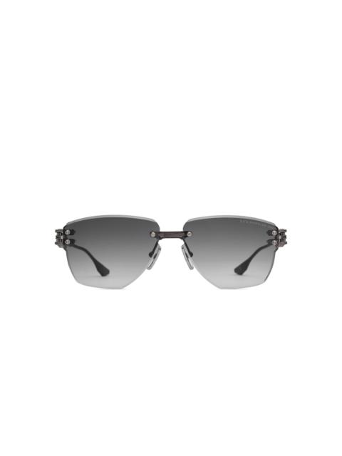 rimless geometric-frame sunglasses