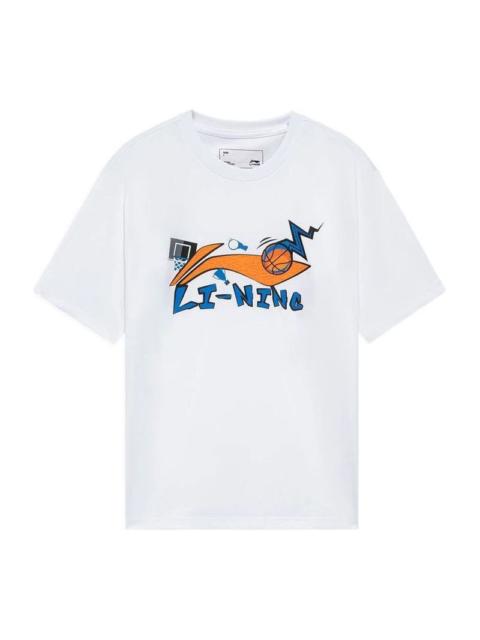 Li-Ning Basketball Graphic T-shirt 'White' AHSS591-5