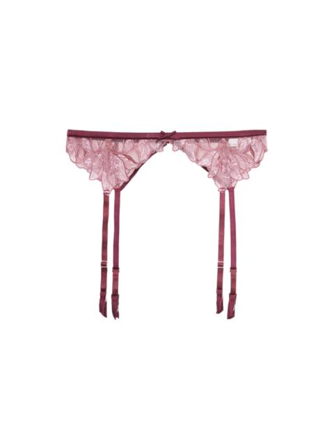 Lily Embroidery Garter Belt