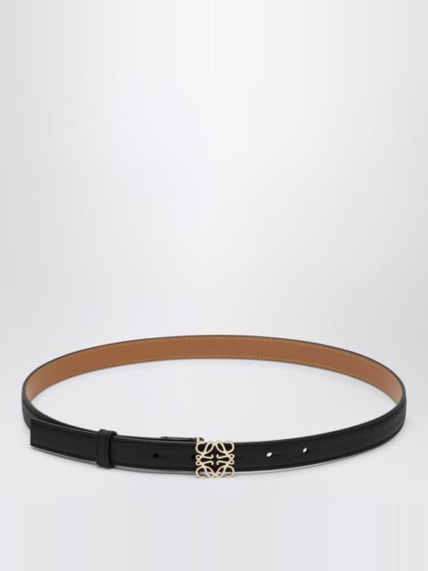 Anagram belt in black/gold leather