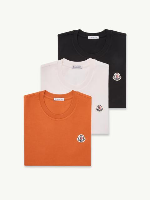 Logo Patch Cotton T-Shirt (Pack of Three)