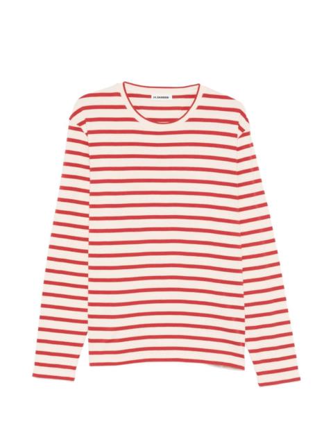 striped-pattern long-sleeve T-shirt