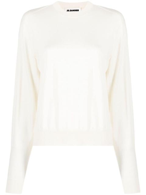 ribbed crew neck jumper