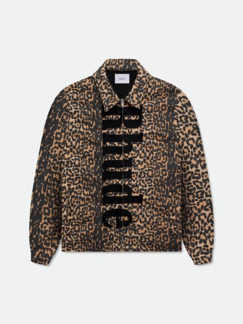 LEOPARD OVERSIZED WORK JACKET