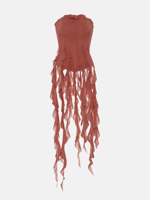 CHIFFON CALAMITY CORSET TERRACOTTA