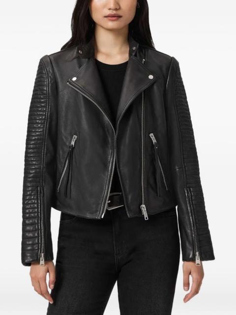 Raul ribbed leather jacket