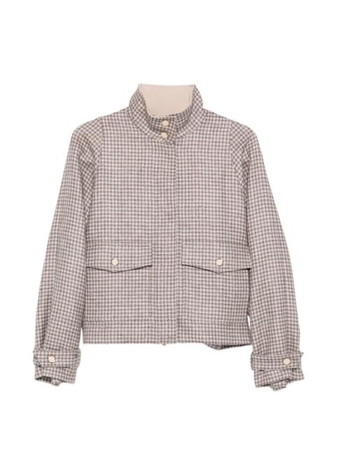houndstooth pocket jacket