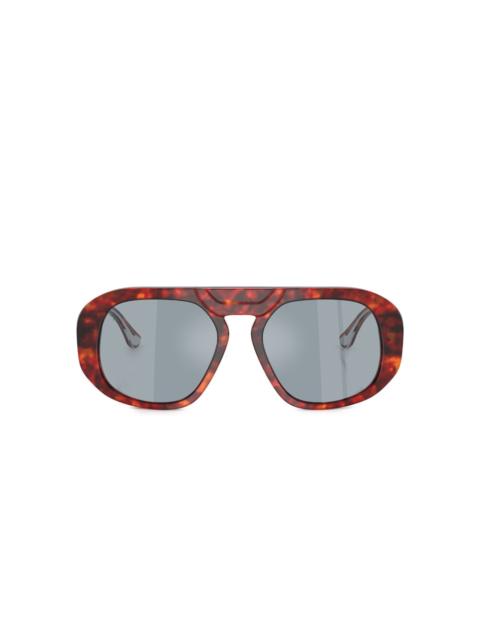 geometric-frame sunglasses