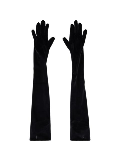 Black Velour Gloves