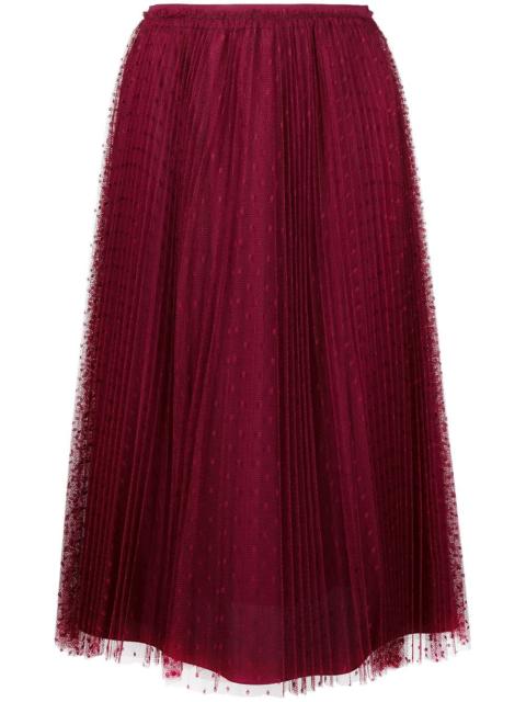 polka dot tulle overlay skirt