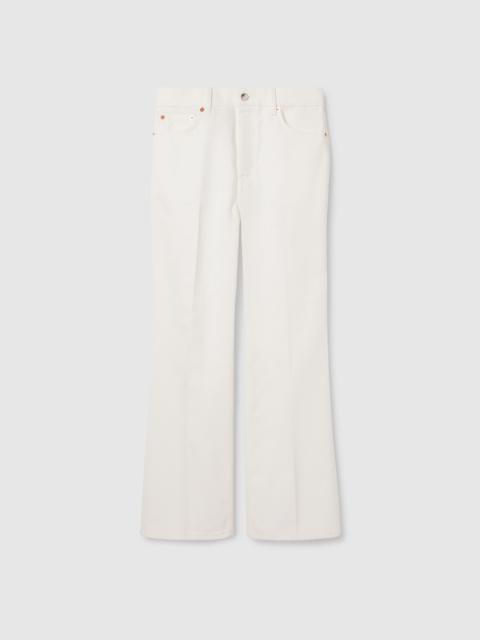 Cropped flared denim pants