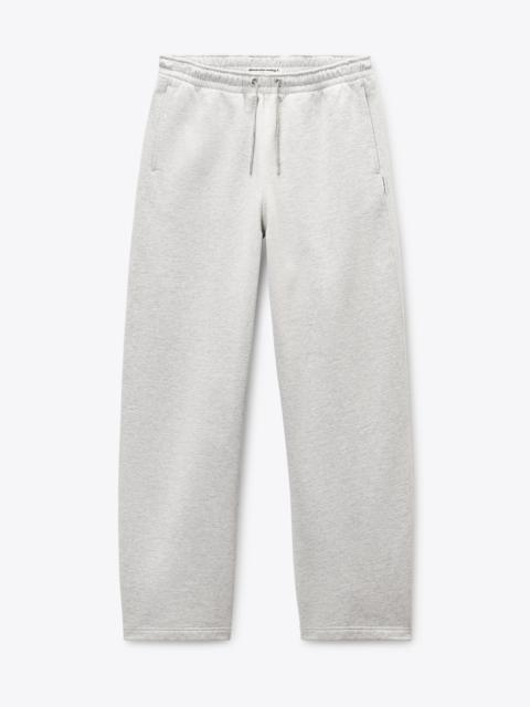 Grey Cotton Terry Sweatpant with Crystal Hotfix Drawcord