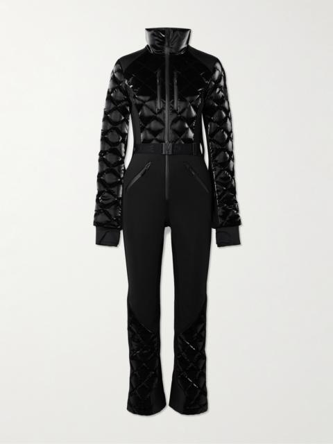 Inga Belted Quilted Padded Down Ski Suit