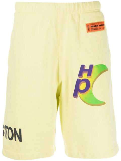 logo-print track shorts