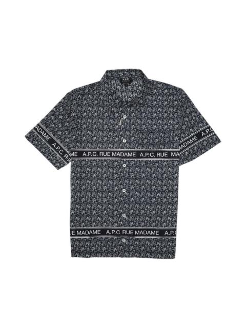 A.P.C. Logo Short-Sleeve Shirt 'Dark'