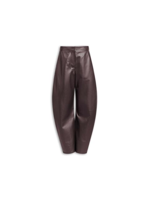 LOW ROUND LEATHER PANTS