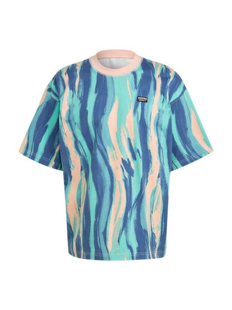 adidas originals Grx Dtc Tee Aop Large Printing Round Neck Sports Short Sleeve GN3319