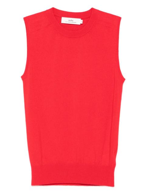 Alessandra round-neck sleeveless top