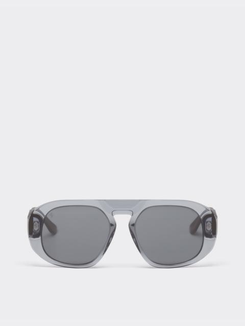 Ferrari sunglasses in ocean colour acetate with light blue lenses