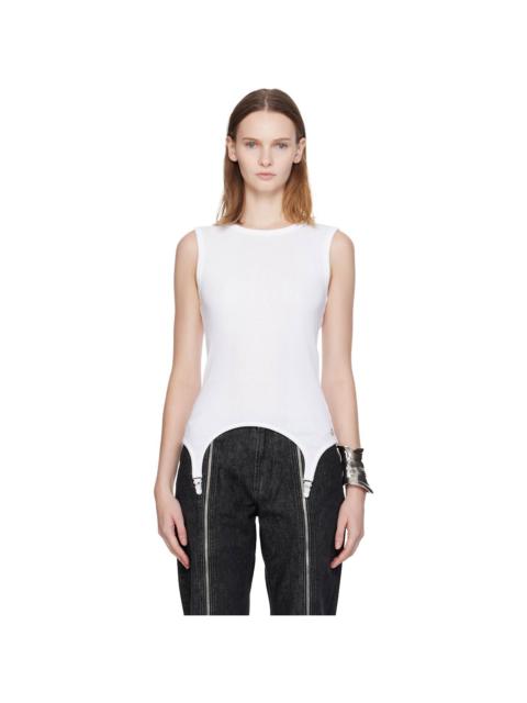 White 'The Garter' Tank Top