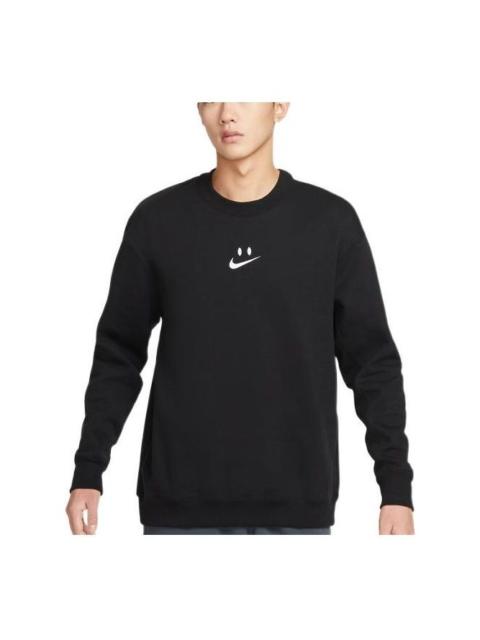 Nike swoosh smile sweatshirt 'Black' FB8969-010