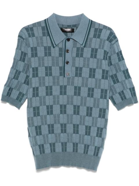 checked polo shirt