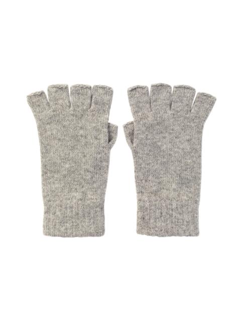 Fingerless Grey Cashmere Gloves