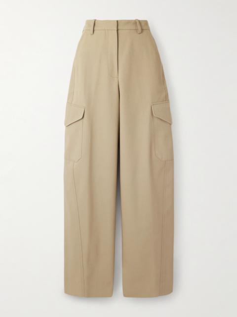 Cotton And Wool-blend Gabardine Wide-leg Cargo Pants