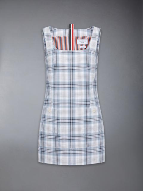 WINDOWPANE PLAID MINI SACK DRESS