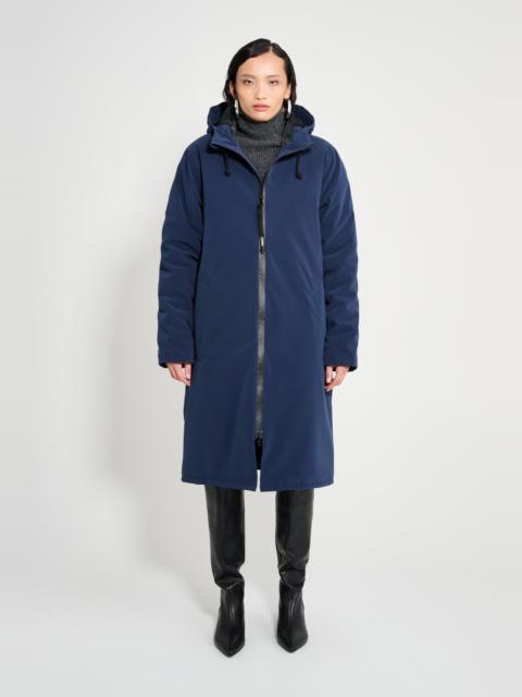 Stockholm Long Matte Winter Coat Navy