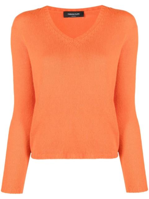 V-neck cashmere jumper