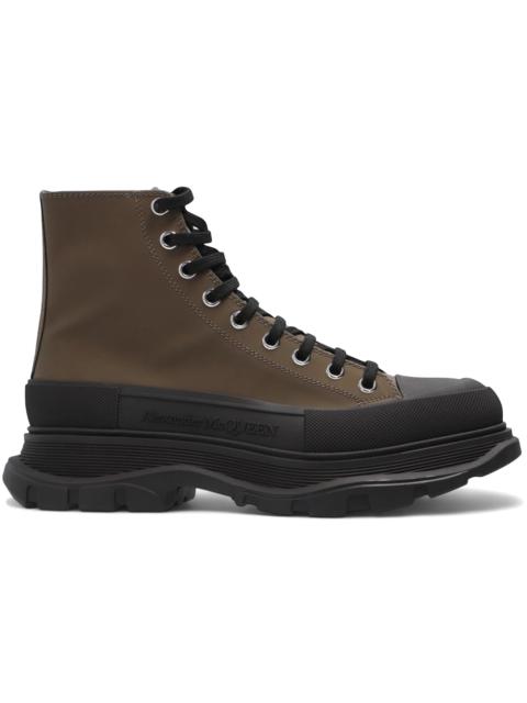 Alexander McQueen Tread Slick Boot Khaki Black