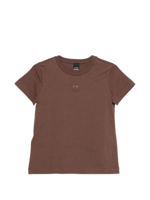 logo-embroidered T-shirt