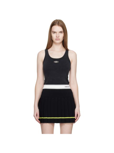 Black Corrosion Ribbed Tank Top