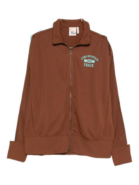 zip striped sweatshirt