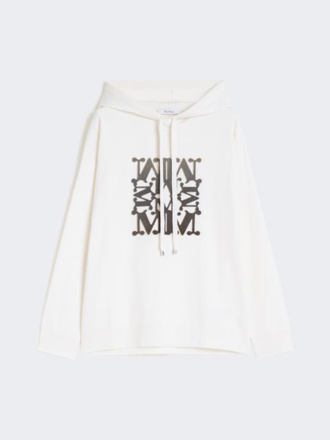 TADDEO Oversized wool sweatshirt with embroidery
