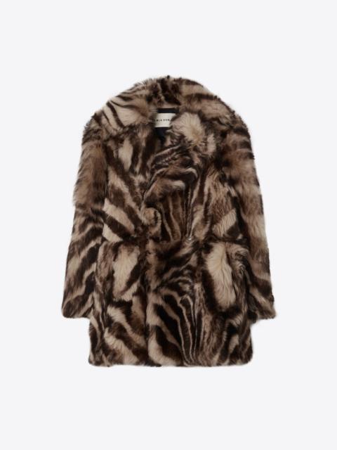 SHEARLING COAT 74 BROWN ZEBRA