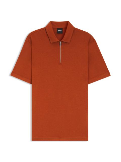 PIQUÉ POLO SHIRT WITH ZIP NECK