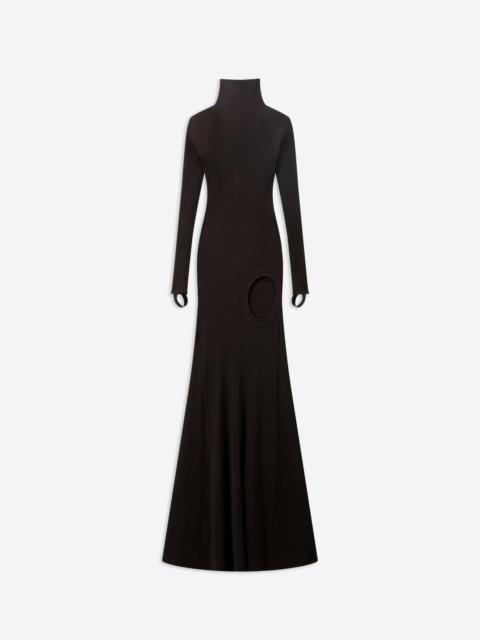 Leg Cut-Out Rib Gown