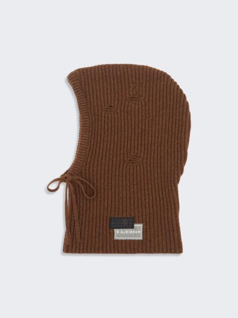 Knit Balaclava Brown Melange