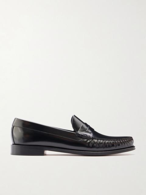 Polished-Leather Loafers Black