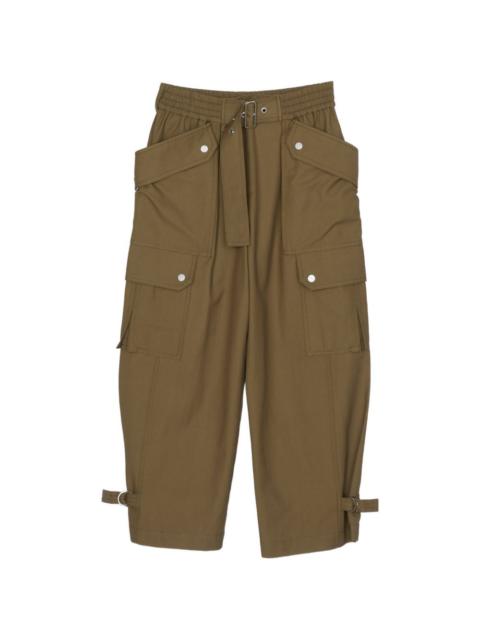 buckle-belted cargo pants