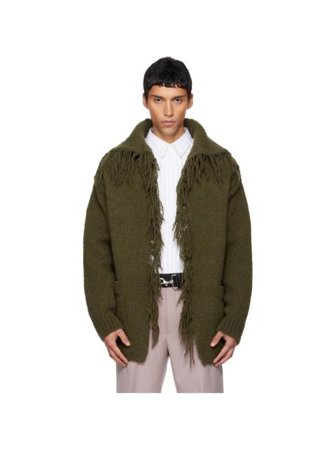 Green Fringe Cardigan
