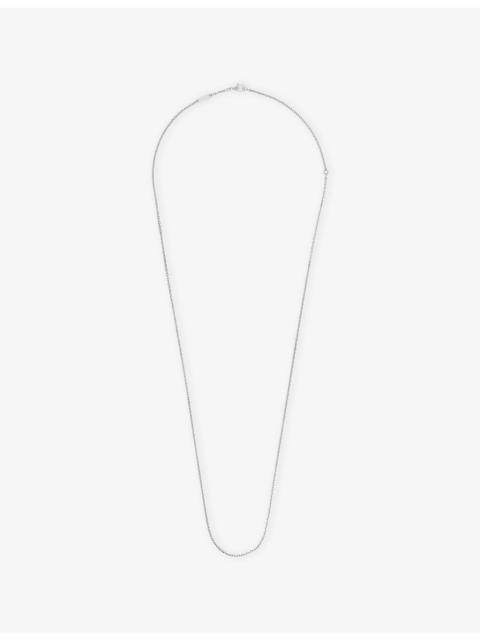 Angle Filed Trace Chain 18ct White Gold Necklace