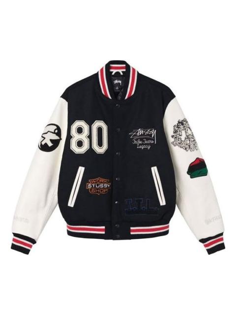Denim Tears x Stussy x OUR LEGACY Ttl Varsity Jacket 'Black' 315288