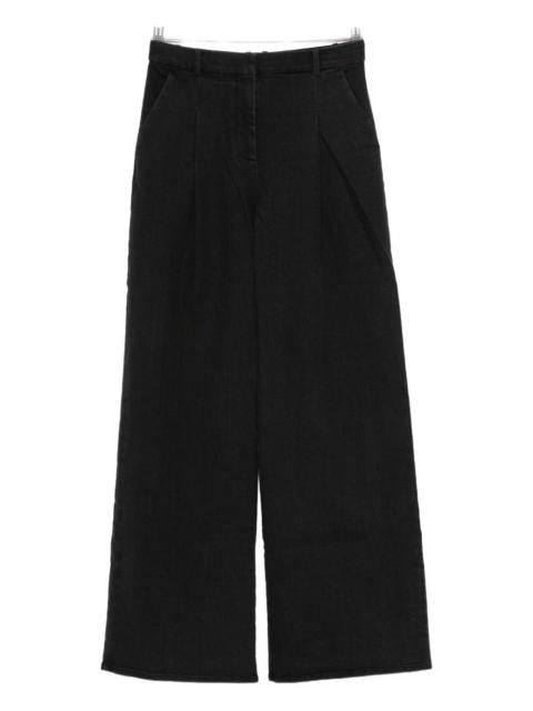 pleat-detail trousers