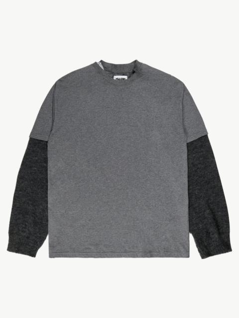 Trauma Knitted Long Sleeve Dark Melange
